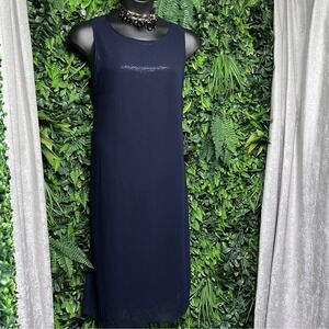 VINCE CAMUTO Dress Women XL Blue Sleeveless Layered A Line Sequin Cocktail‎ 2821